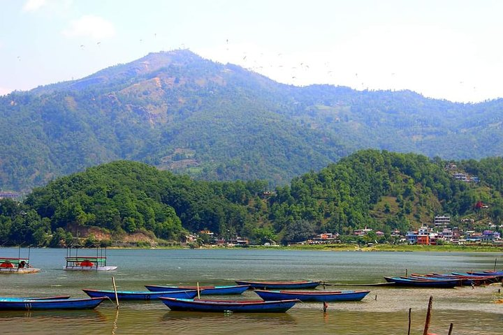 Beautiful view of Fewa lake in Pokhara 