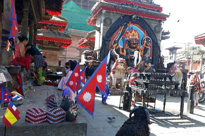 Statue of Kaal Bhairav in Kathmandu Durbar Square