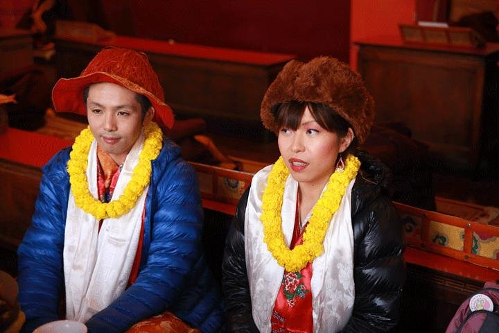 Guests attending Buddhist Wedding in Nepal