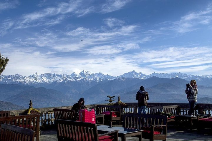 View of Himalayas from the Top View Hotel Nagarkot