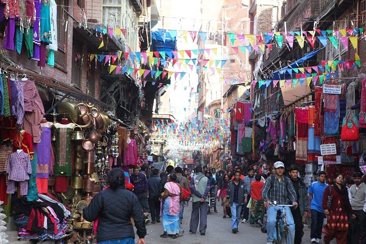 Street of Asan Indrachok Local Bazar Market is a traditional market and residential square located in the historical center of Kathmandu.