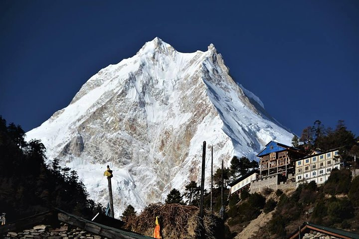 View of Mt. Manaslu 8163m from Lho