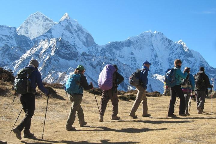 Trekking toward the Everest Base Camp, Nepal.