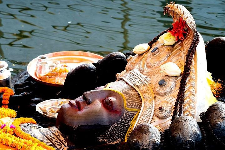 Mysterious image of the god Vishnu.