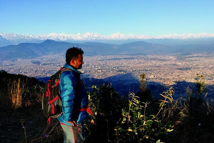 Kathmandu view from Champadevi hill.