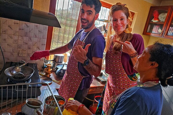 Cooking with instructor