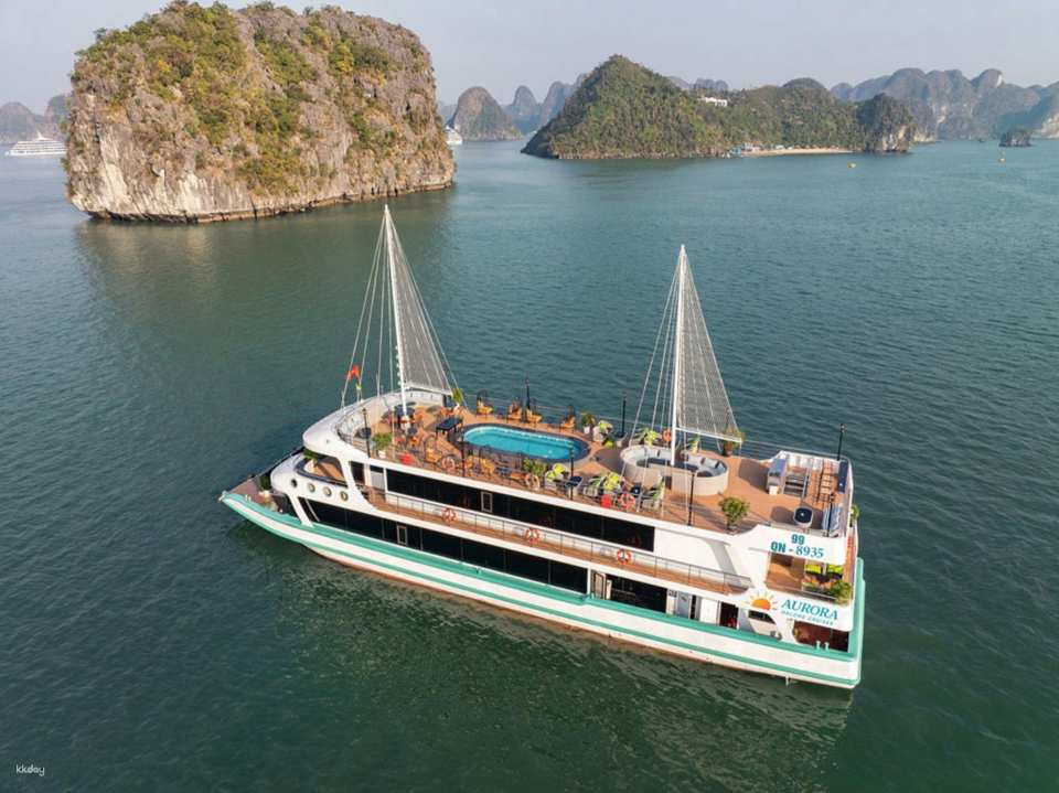 Aurora Halong Day Cruise | Experience Ha Long Bay with Buffet lunch & Kayaking & Titov & Sung Sot cave| from Hanoi or Halong - Photo 1 of 10