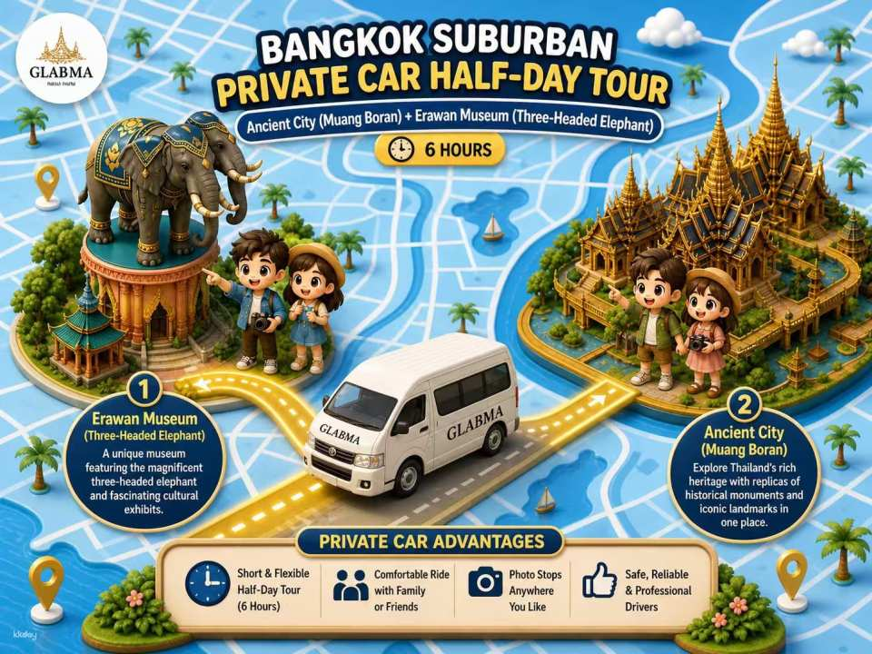 Bangkok Private Charter : Ancient City (Muang Boran) + Erawan Museum (Three-Headed Elephant) | Thailand - Photo 1 of 1