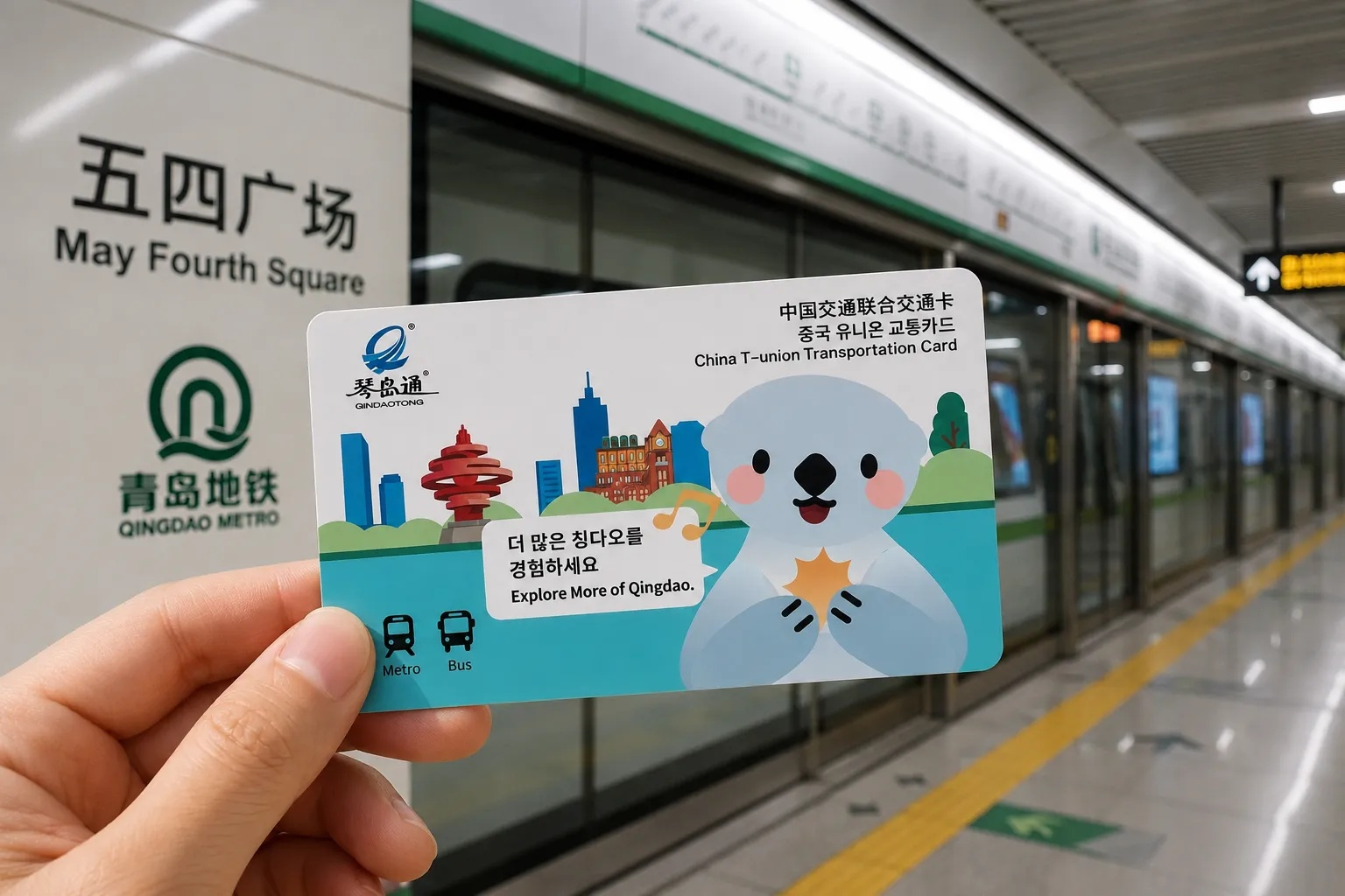 China Qingdao Transportation Card 「 Pickup at Qingdao Jiaodong International Airport」 - Photo 1 of 3