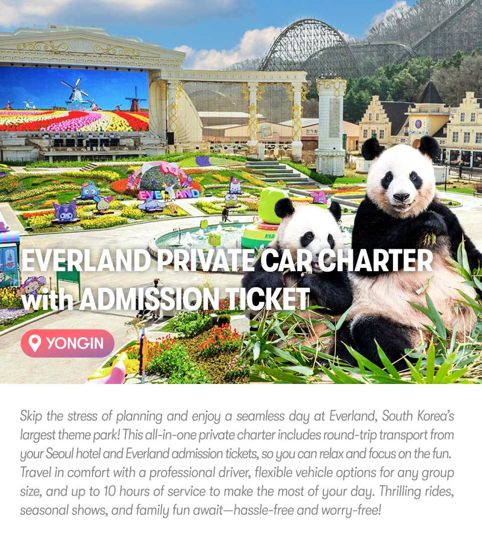 Everland Private Car Charter with Admission Ticket - Photo 1 of 1