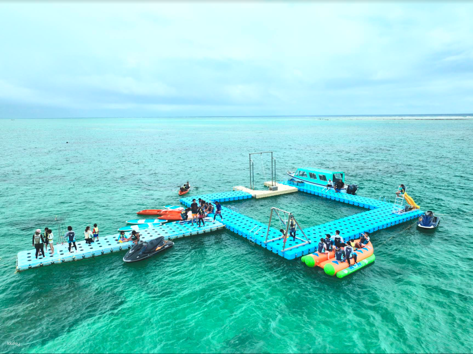 Glass-bottom boat experience at Shinhara Beach, Okinawa, Japan | Explore the underwater world | Various water activities available as add-ons. - Photo 1 of 9