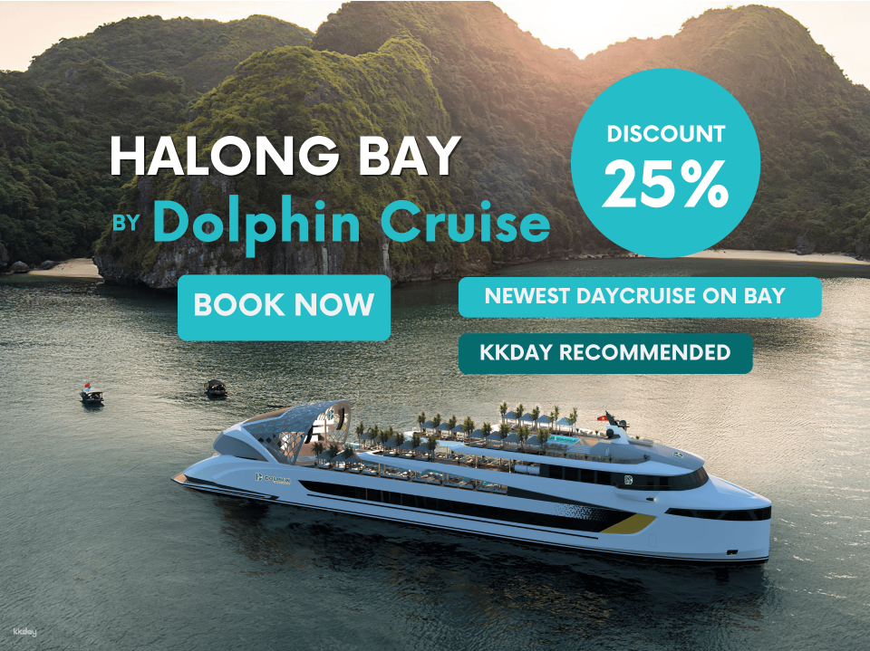 [Grand Opening] Dolphin Luxury Day Cruise | Experience Ha Long Bay with Sung Sot, Ti Top & DJ Sunset Pool Party, Live Music Performances | Ha Long Luxury 6-Stars Beach Club - Photo 1 of 10