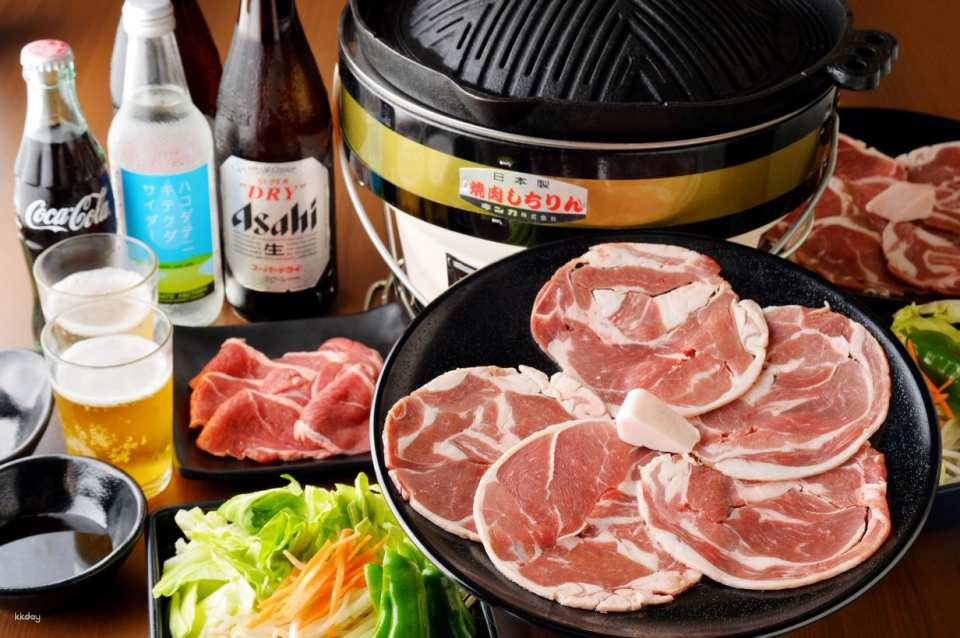 Hakodate, Japan | Kanedai Araki Shoten | All-you-can-eat Genghis Khan-style BBQ & Freshly Grilled Seafood - Photo 1 of 7