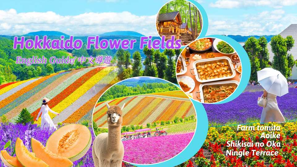 Hokkaido Furano Cherry Blossom Viewing Day Trip | Biei Blue Pond, Shikisai-no-oka, Forest Fairy Terrace | Includes admission, buffet lunch/cantaloupe set meal (optional) - Photo 1 of 10