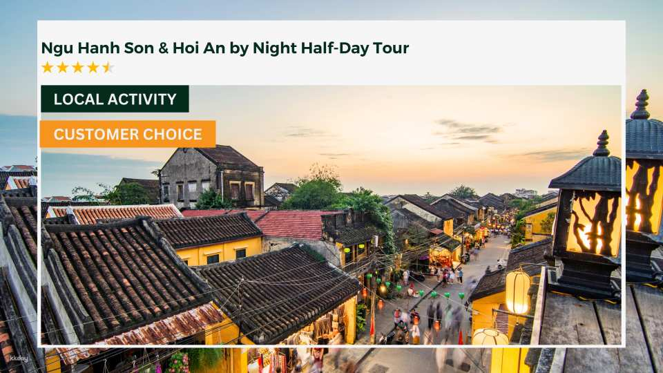 Marble Mountain & Hoi An by Night Half-Day Tour with English/Japanese/ Vietnamese Tour Guide - Photo 1 of 10