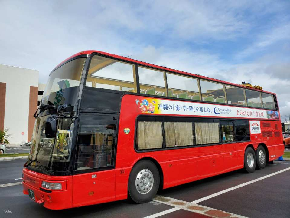 Okinawa, Japan Double-Decker Open-Air Sightseeing Bus Experience | Shuri Castle, American Village, Greek Kaze Nagashima | Departure from Naha - Photo 1 of 10