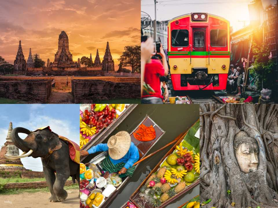 [20% OFF for a Limited Time Only] Ayutthaya Ruins + Floating Market + Maeklong Market 1-Day Tour <Japanese Guide & Lunch Included> by FunGroup - Photo 1 of 8