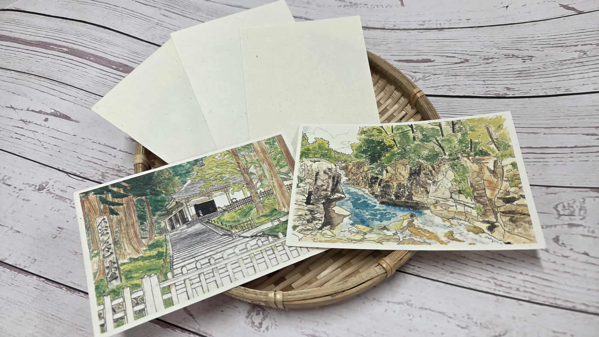 Tozan Washi (Japanese Traditional Paper) Postcard Painting Workshop - Photo 1 of 3