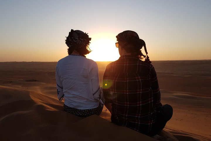 Sunset in the desert 