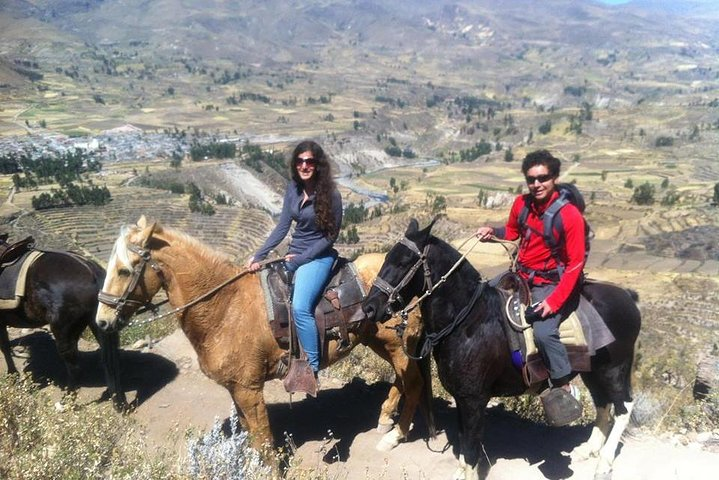 Viewpoint to see the inca terraces in colca canyon