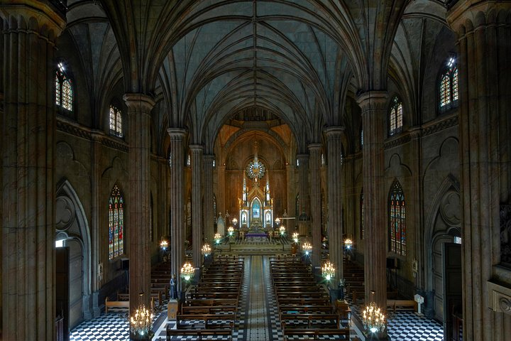 Interior hall, from the choir loft