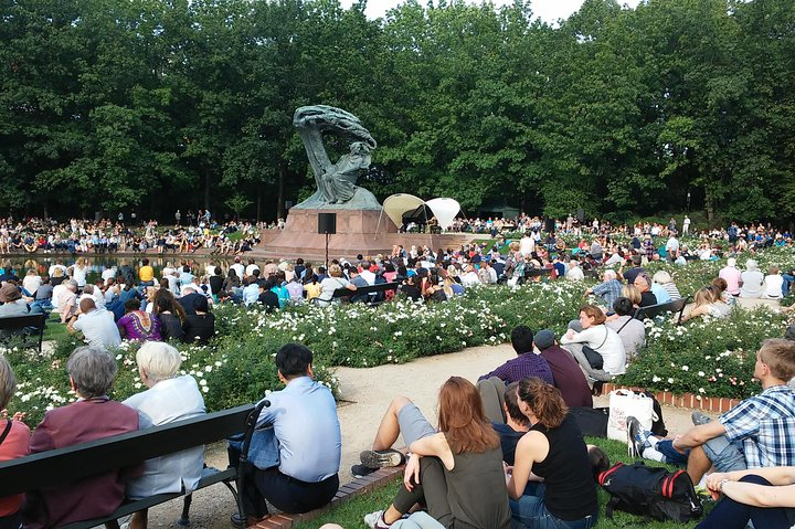 Chopin monument in Lazienki Park