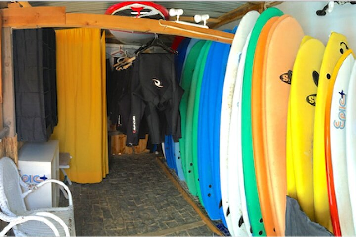 Experience the joy of surfing with a variety of boards and wetsuits ready for adventure. Perfect for beginners and those looking to improve skills all just steps from the beach.