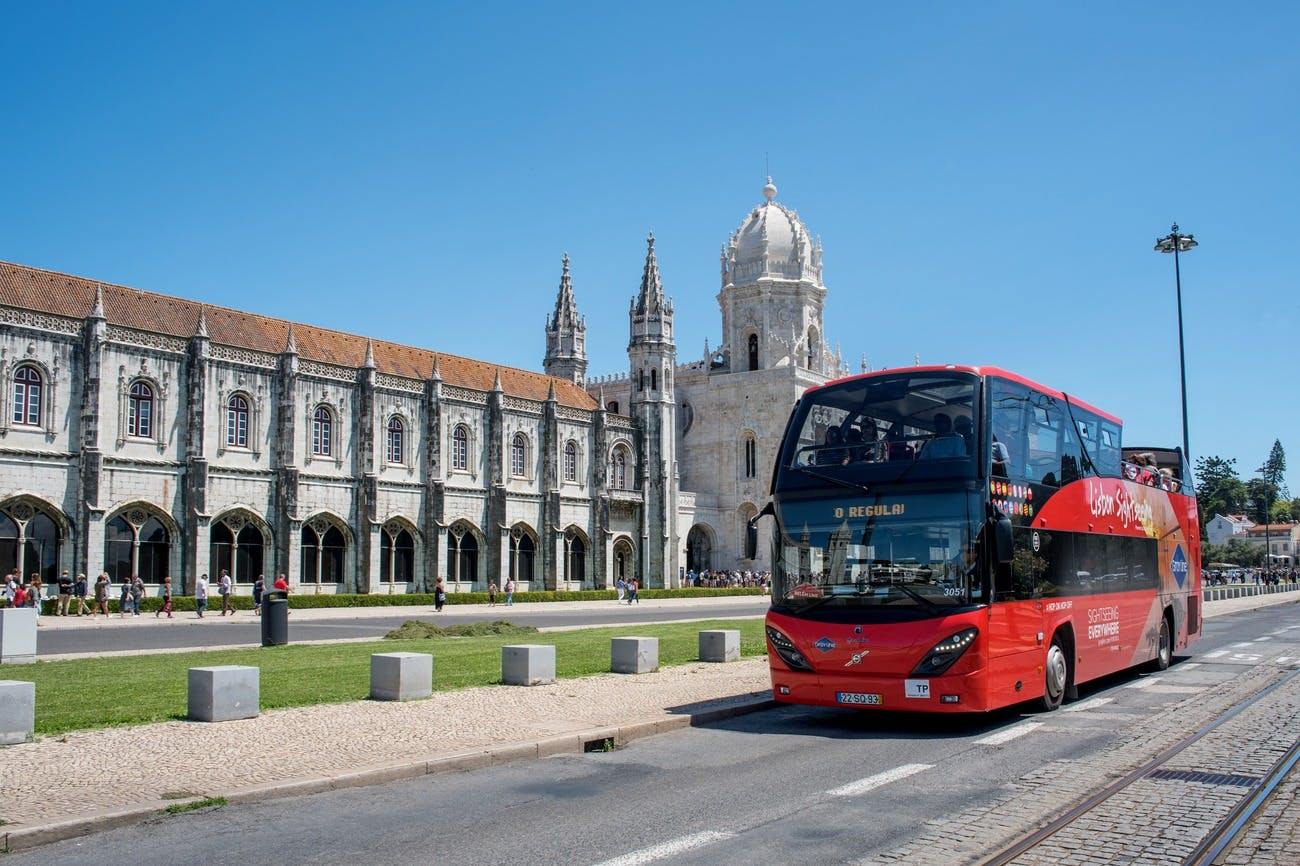 Lisbon: Basic Hop-on Hop-off Bus Tour + Audio Guide - Photo 1 of 3