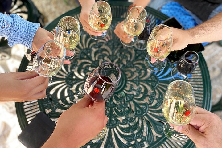 Savor the diverse tastes of Portugal with friends while exploring charming streets enjoying local snacks and creating cherished memories amid beautiful views and fine wines.