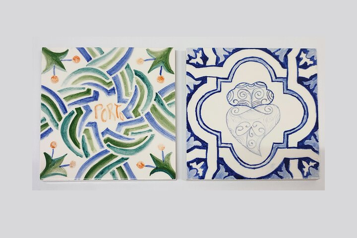 Finished tiles after firing.