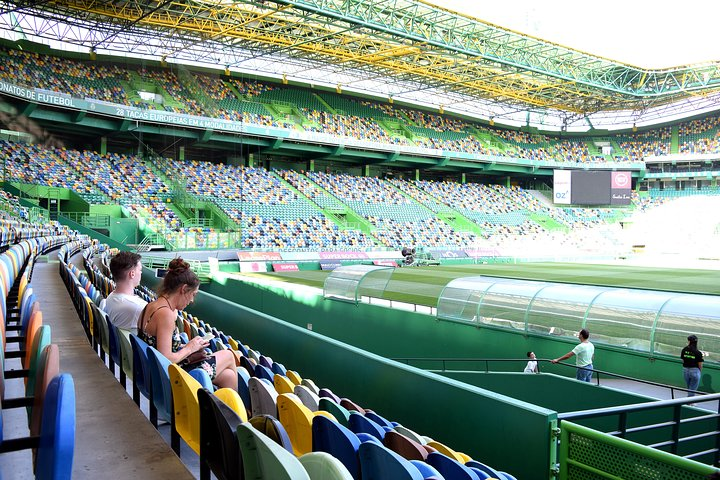 Experience the essence of match day at Jose Alvalade Stadium exploring iconic spots like the VIP hall and changing room while delving into Sporting CP’s rich history at the museum.