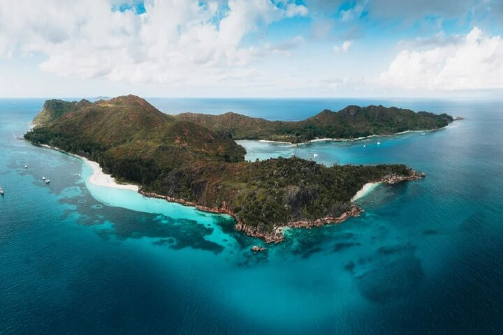 Curieuse Island aerial view