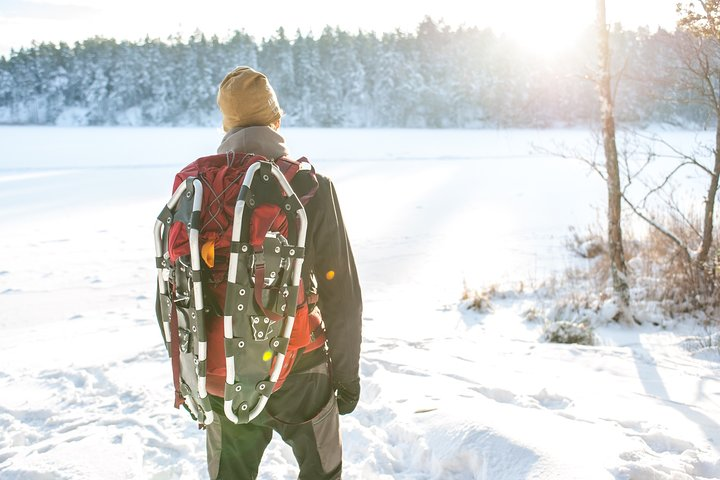 Step into a snow-covered landscape where adventure awaits. Discover frozen lakes and serene forests while honing essential bushcraft skills on this unforgettable winter hike from Stockholm.