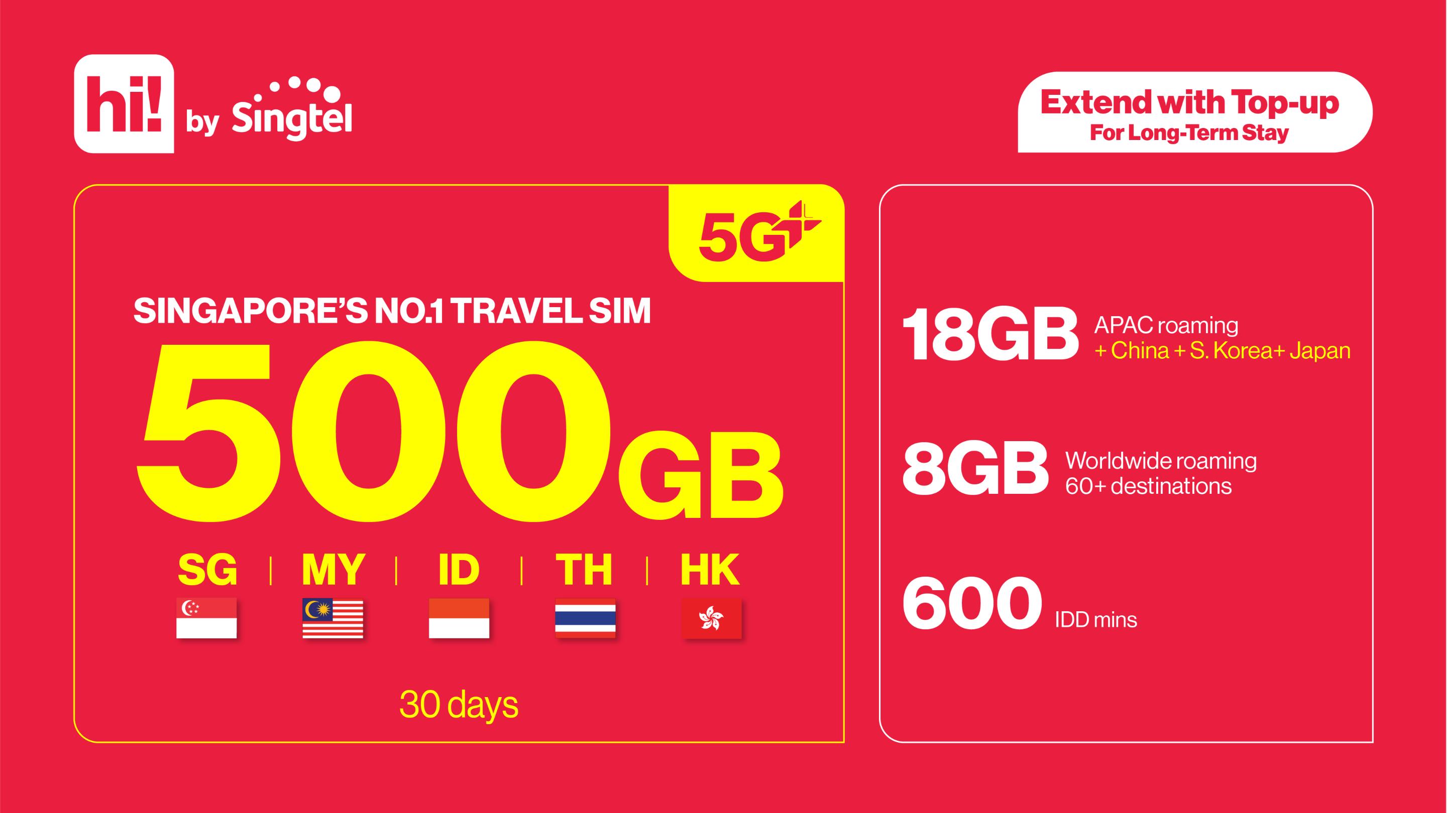 $15 hi! 5G+ SIM Card with Roaming - Collect at Airport/ Downtown - Photo 1 of 1