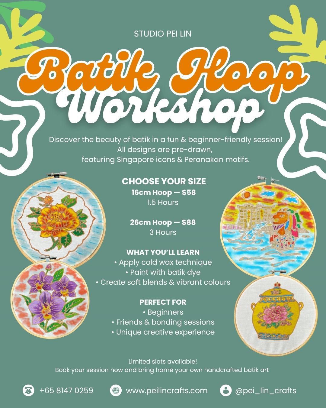 Batik Hoop Art Painting Workshop - Photo 1 of 2