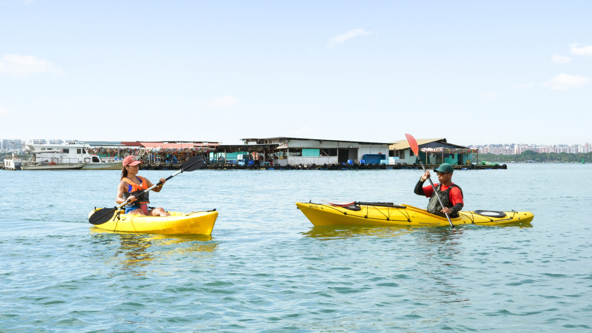 Experience the joy of kayaking amidst serene waters exploring Pulau Ubin’s lush surroundings while enjoying peaceful moments and the company of nature. Perfect for adventure seekers and nature lovers alike.