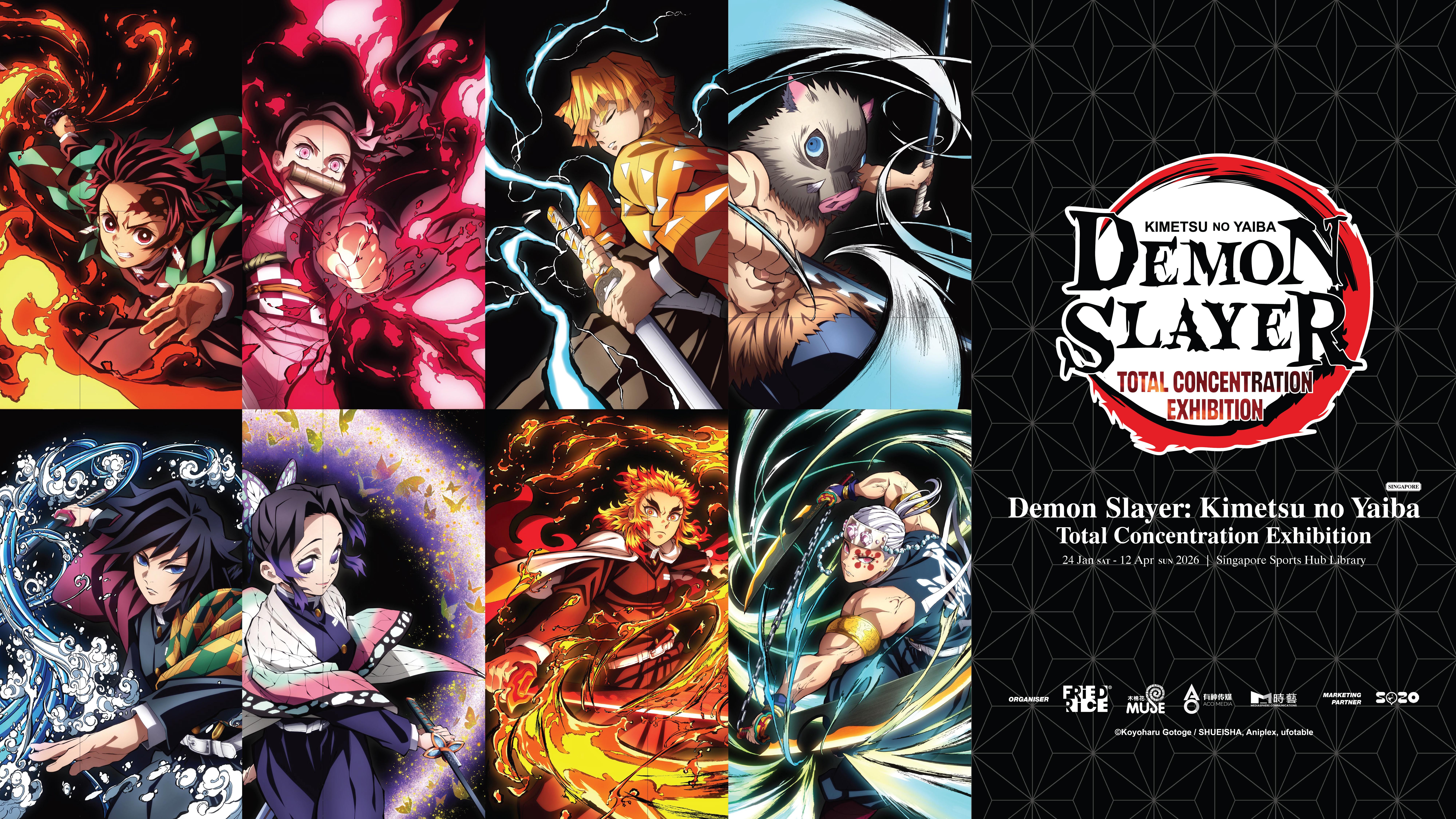Get hyped for the exhibition with this explosive lineup of Demon Slayer heroes, each showcased in their signature, scene-stealing style.