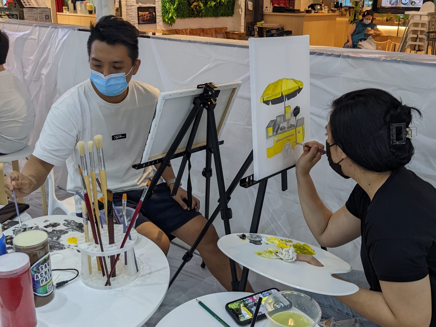 Immerse yourself in creativity at Upshot Coffee while enjoying delightful pastries and coffee. Unleash your artistic side and take home a unique piece of your own creation.