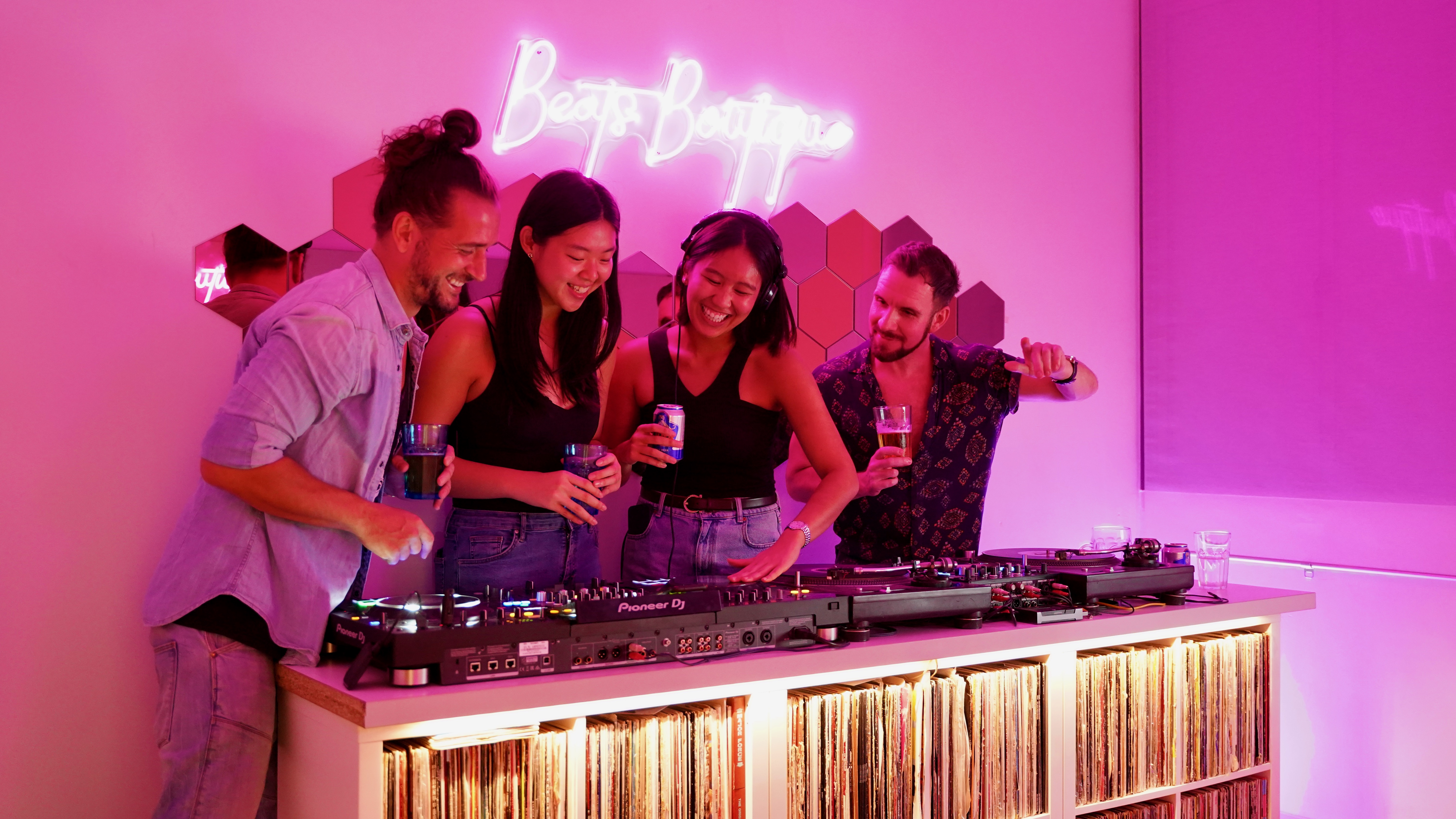 Immerse yourself in the world of DJing at Beats Boutique where friends unite to craft unique mixes and enjoy an unforgettable learning experience in Singapore’s dynamic music scene.