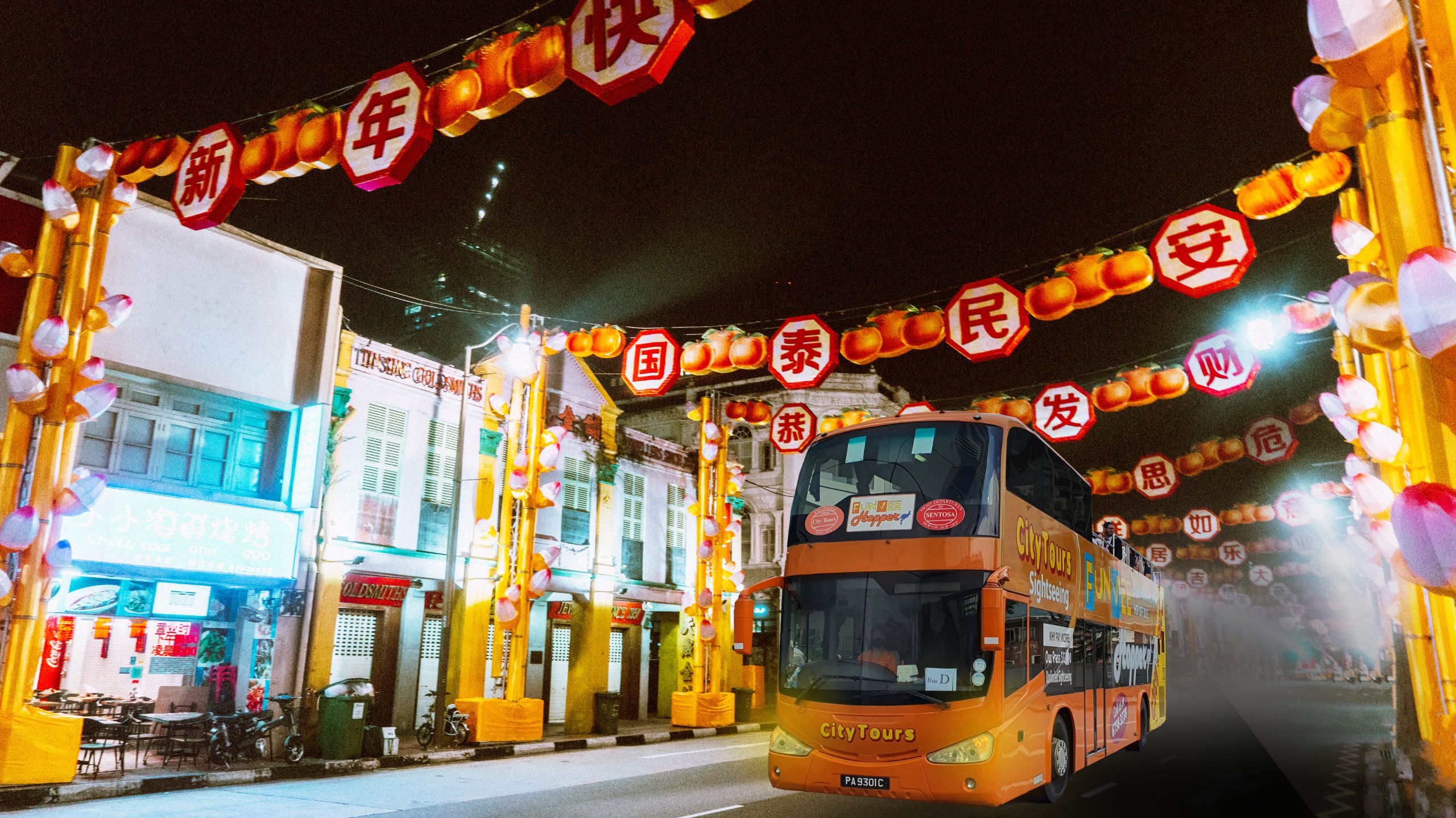 Experience the charm of Chinatown as illuminating lanterns line the streets highlighting exquisite architecture and enticing dining options all aboard the FunVee Chinatown Light-Up Tour.