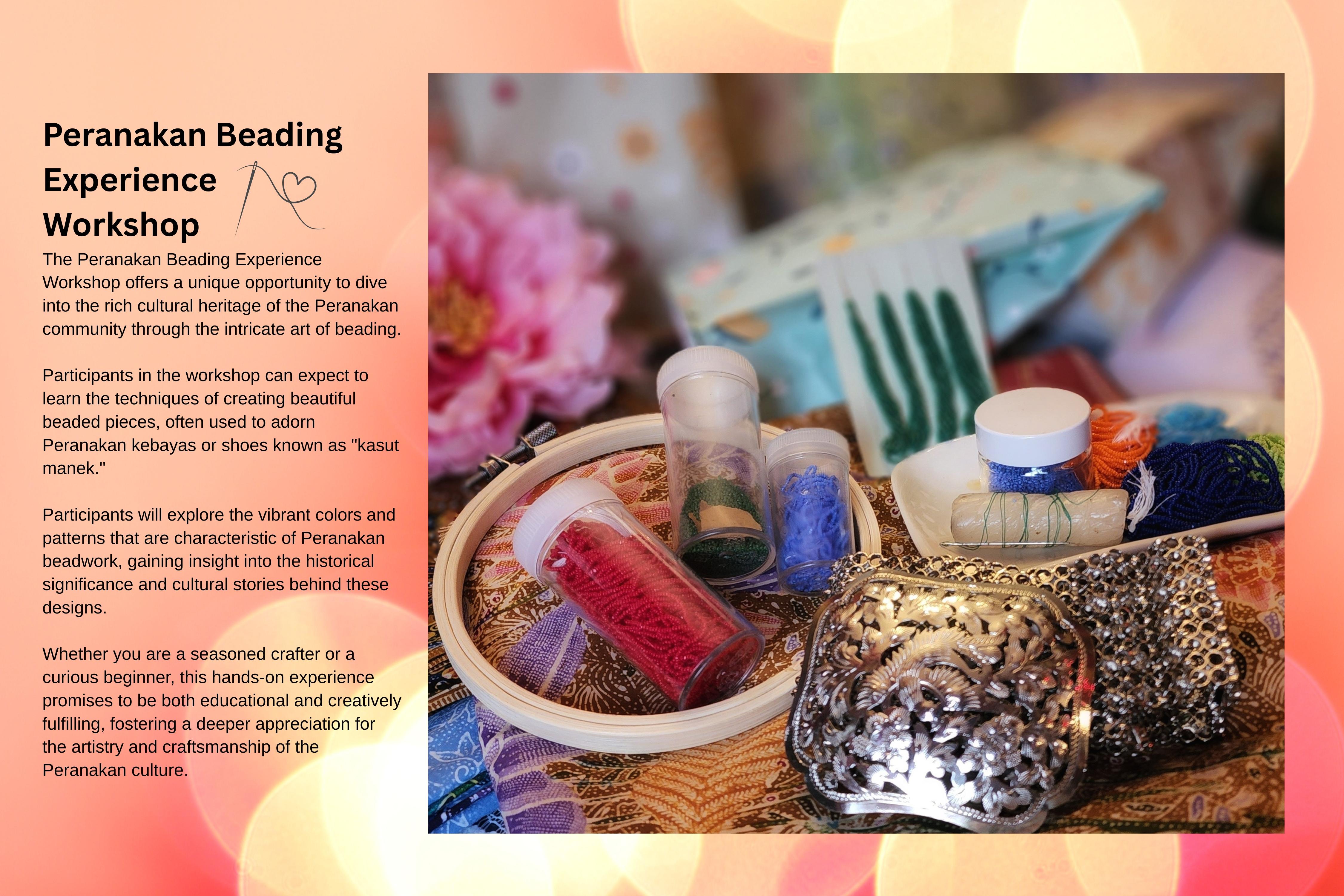 Hands-on Heritage: Peranakan Beading Experience in Singapore - Photo 1 of 3