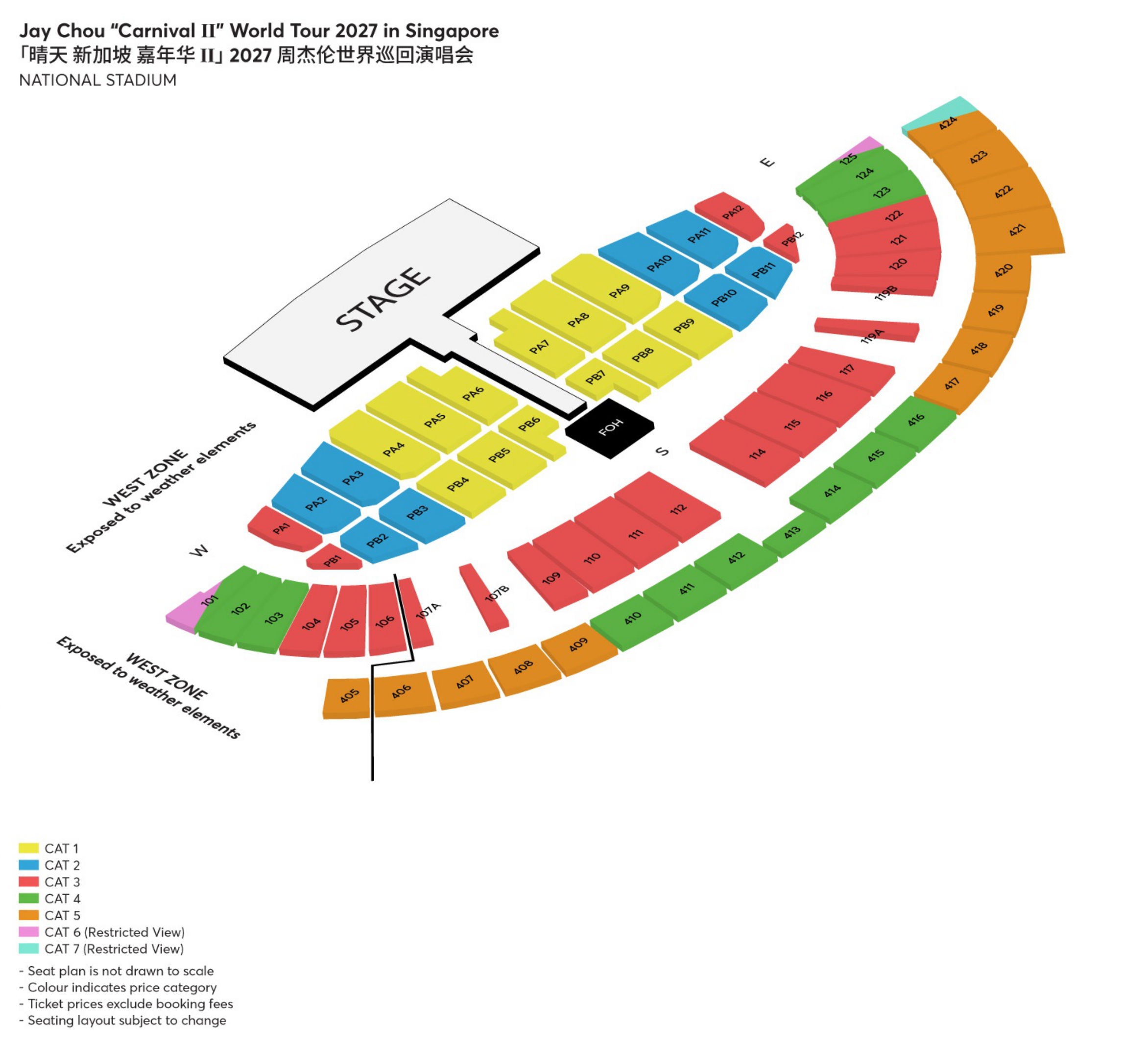 Jay Chou “Carnival II” World Tour 2027 in Singapore - Day 3 in