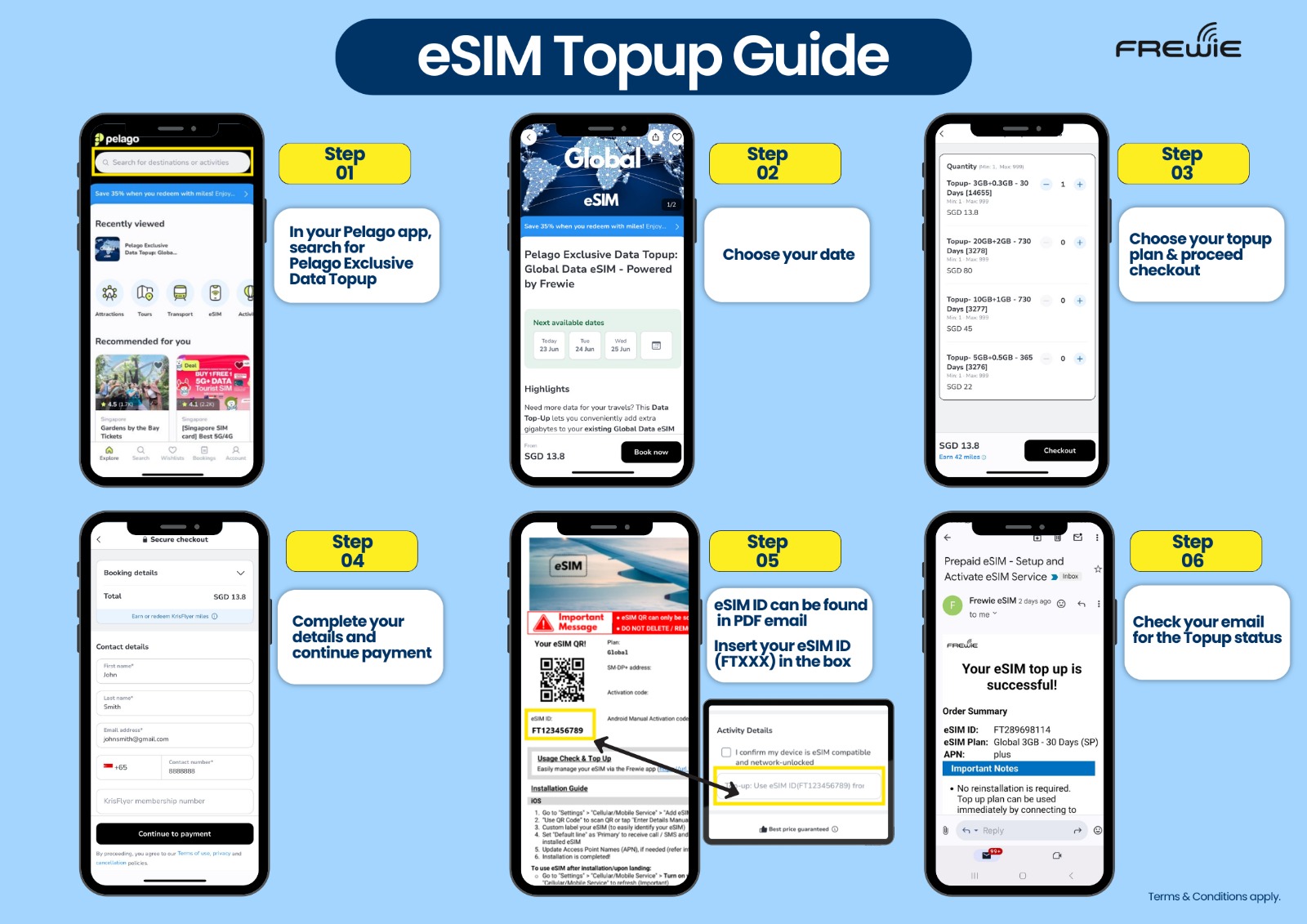 新加坡的Pelago 独家数据充值：全球数据eSIM - Powered by Frewie | Pelago