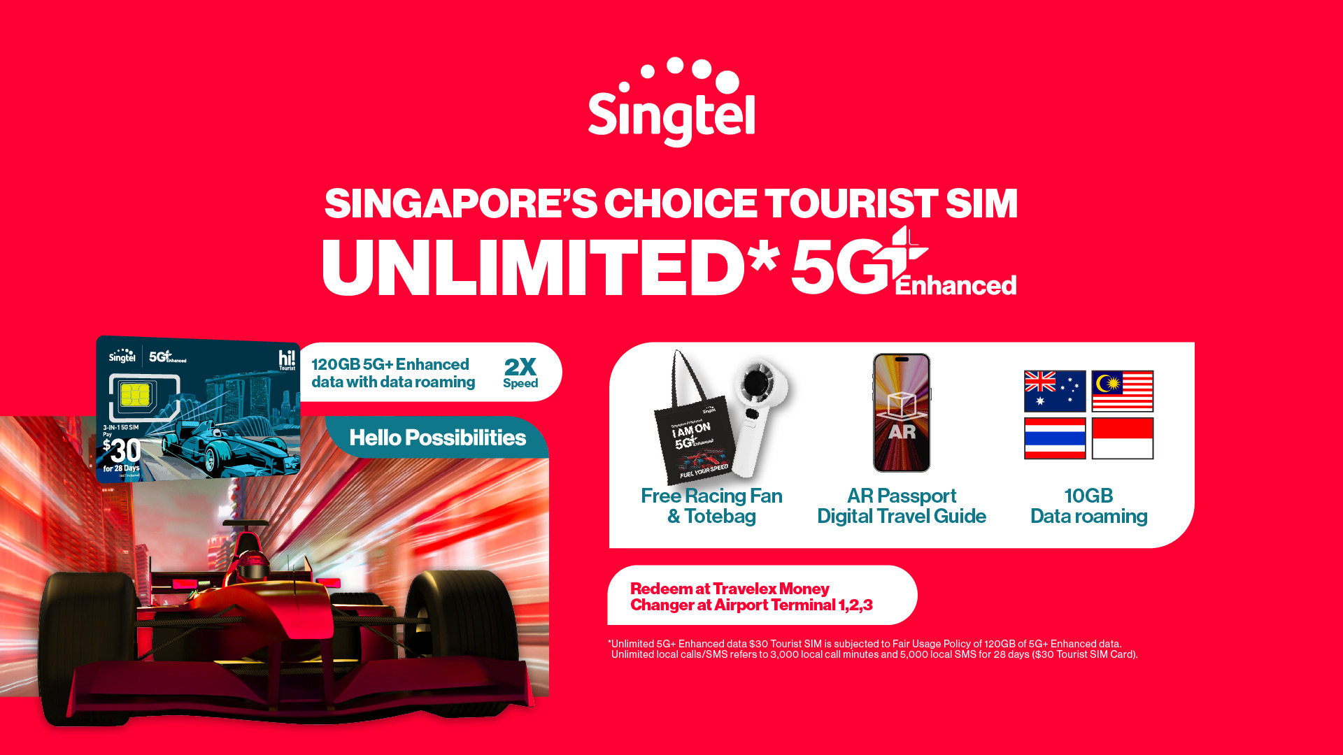 [Singapore eSIM/SIM card] Best 5G+ | Optional EZlink transport card - Photo 1 of 6