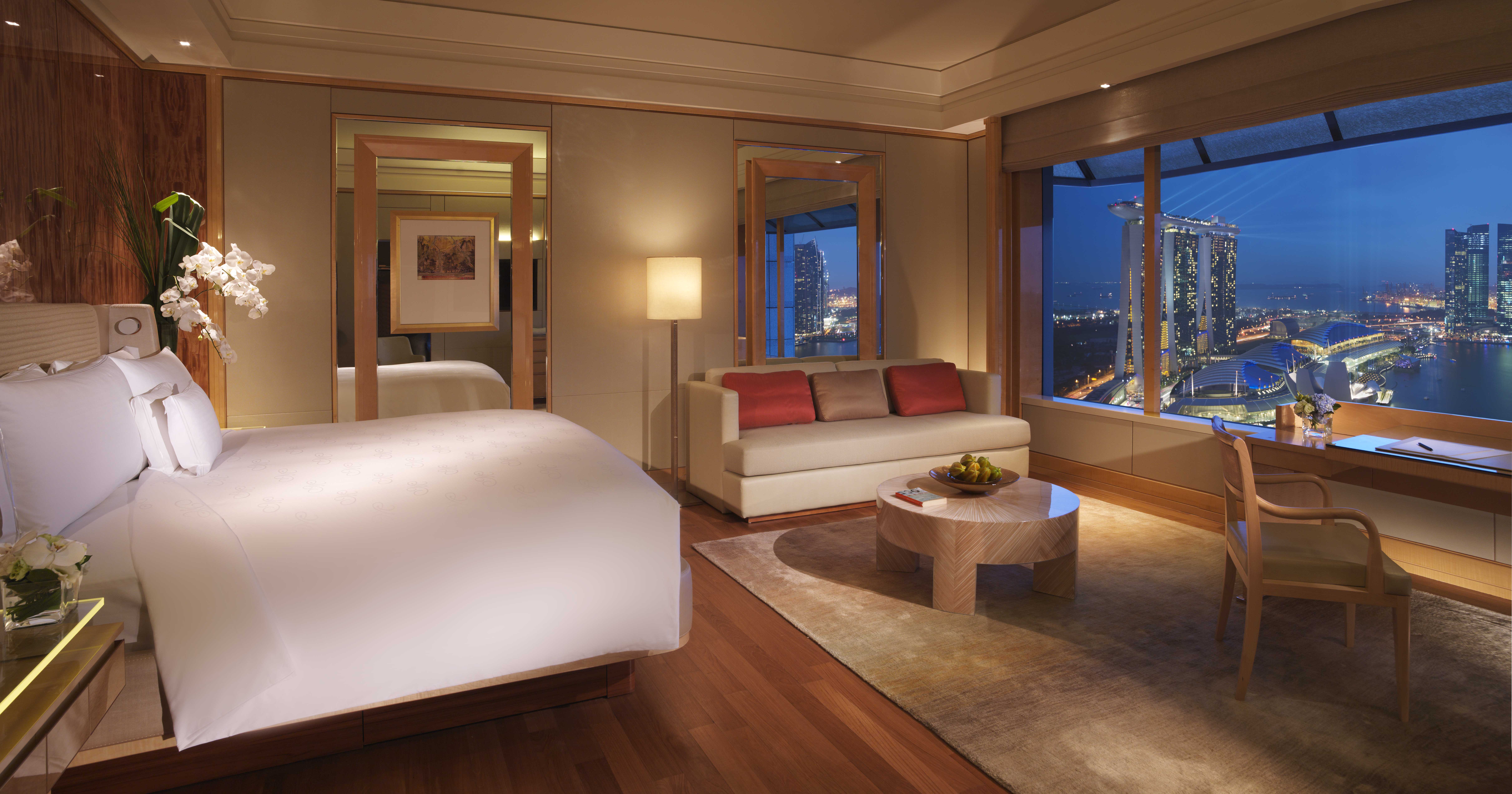 Luxuriate in comfort at The Ritz-Carlton Millenia Singapore with stunning views of the skyline. Unwind and enjoy the serene elegance of your private escape in the heart of the city.