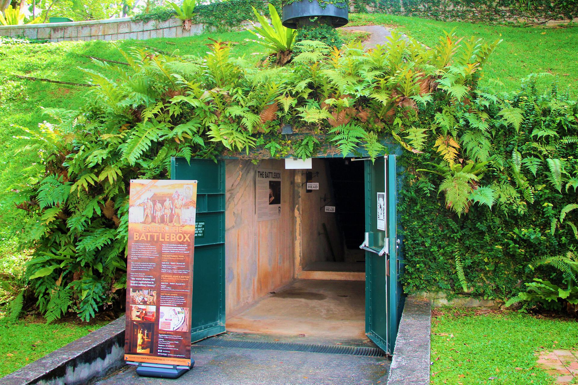 Step into history at Singapore's Battlebox where you'll explore a hidden British command center from 1936 surrounded by lush greenery and an intriguing narrative of the past.
