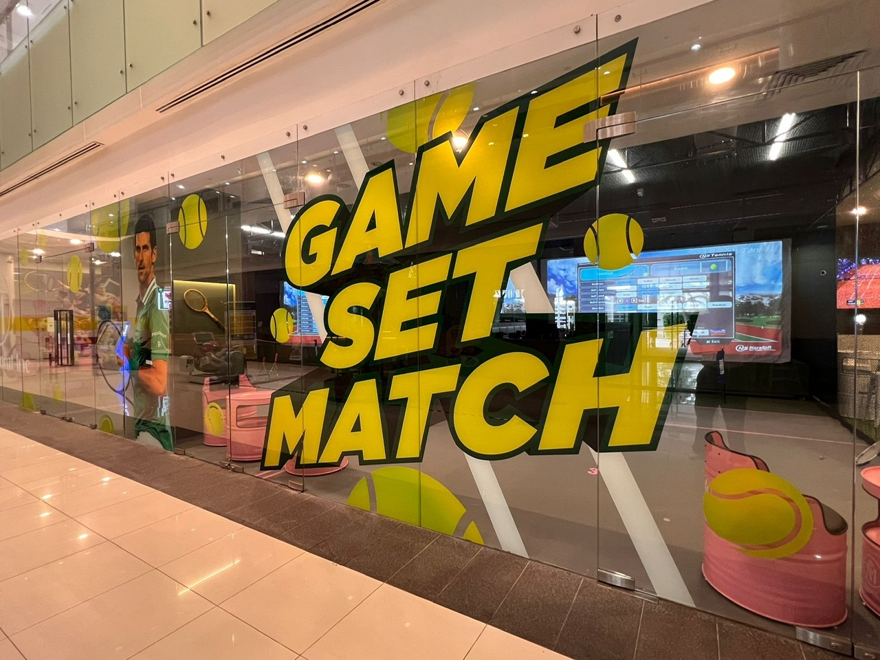 Experience the excitement of tennis indoors at Singapore's first virtual simulator where you stay cool while perfecting your serve and enjoying the game year-round.
