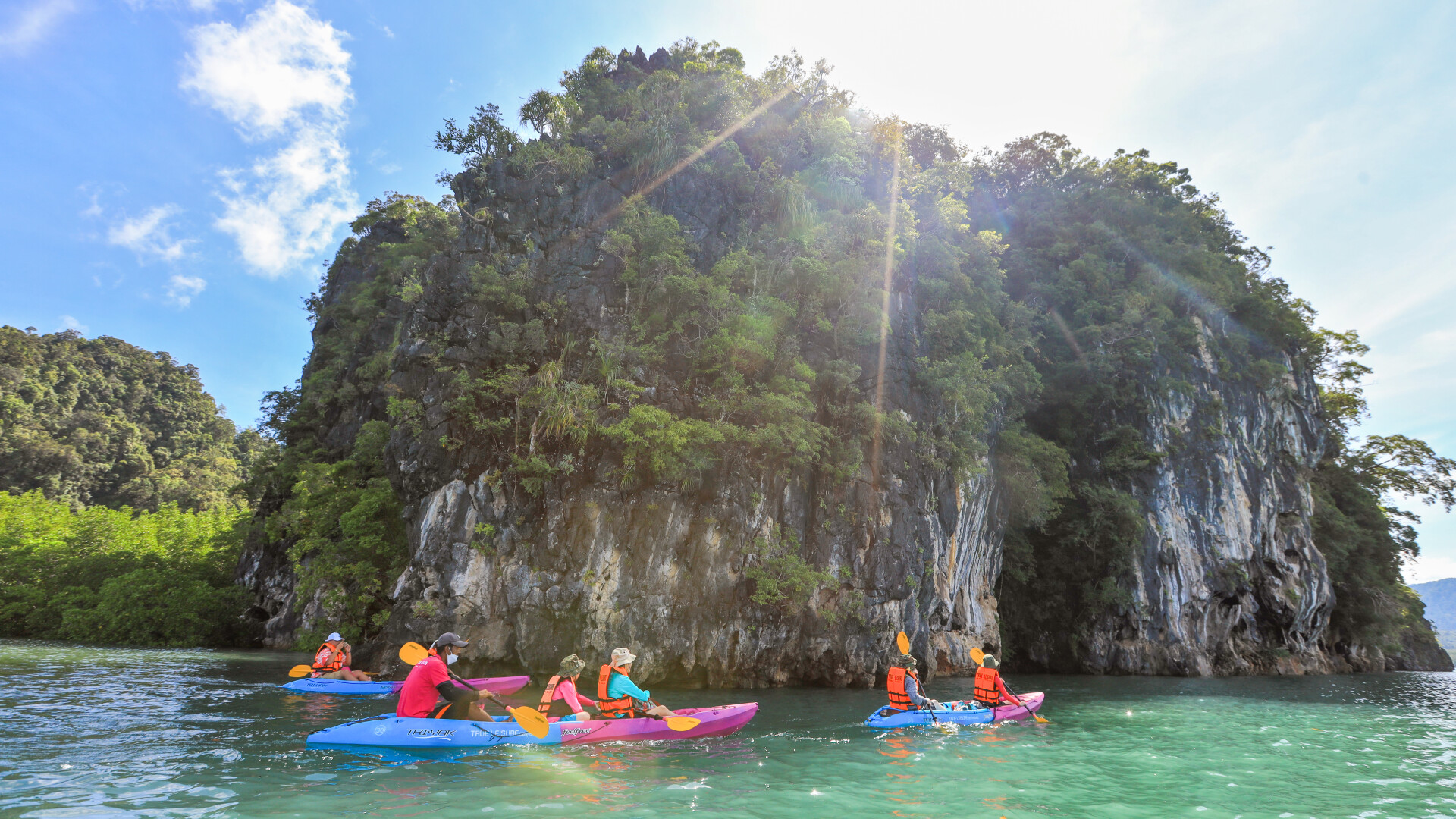 Paddle through Ao Thalane Bay's stunning mangroves and limestone cliffs spotting kingfishers and herons with a refreshing swim in crystal clear springs awaiting after your adventure.
