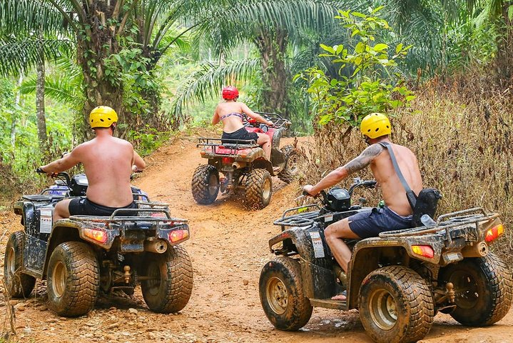Experience the thrill of navigating through lush trails local farms and stunning vistas while riding powerful ATVs near Big Buddha Hill—a perfect adventure for all skill levels.