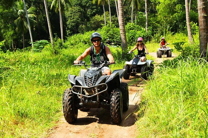 Experience the thrill of off-road adventures on Koh Samui weaving through lush trails and enjoying unforgettable moments with friends and family on an ATV quad safari.